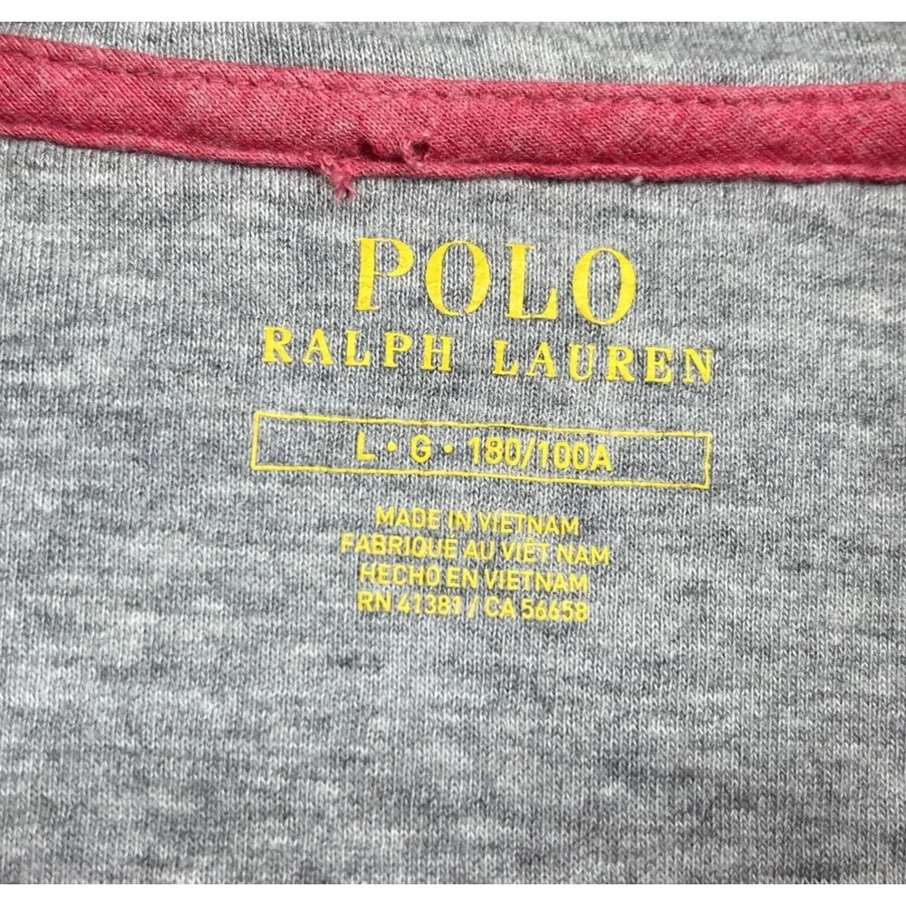 Polo Ralph Lauren Sweatshirt Mens L Salmon Pink 1/4 Zip Up Preppy Pony Pullover